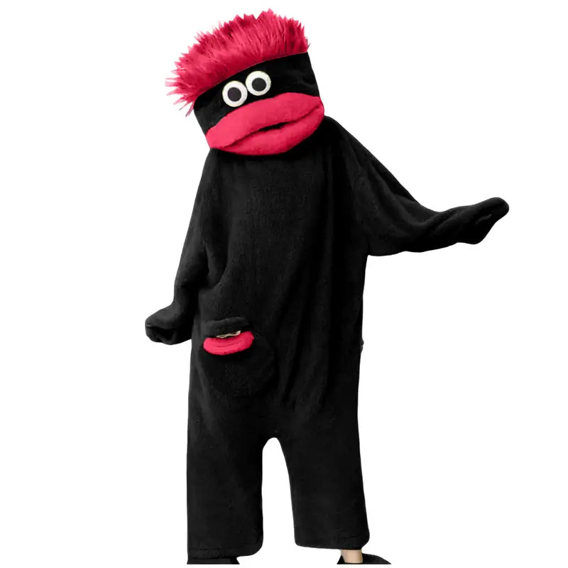 GoofGang Monster Onesie kids' size in red, the maker's photo