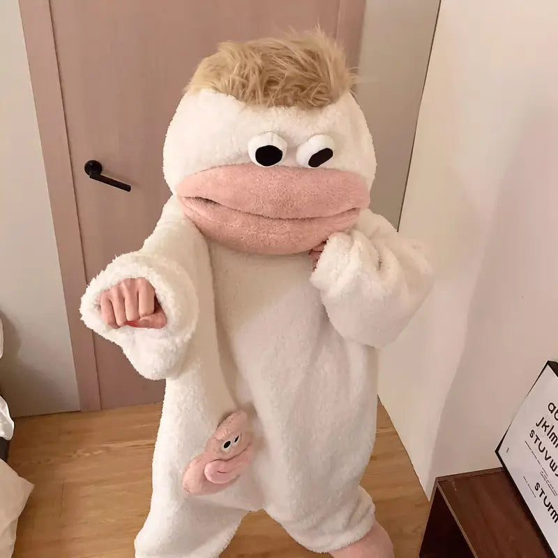 GoofGang Monster Onesie in white, the maker's photo